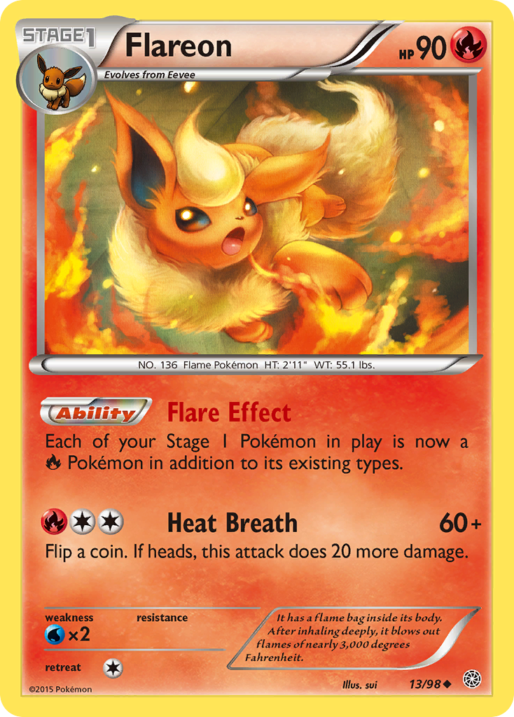 Flareon (13/98) [XY: Ancient Origins] | Deep Dive Games St. Marys