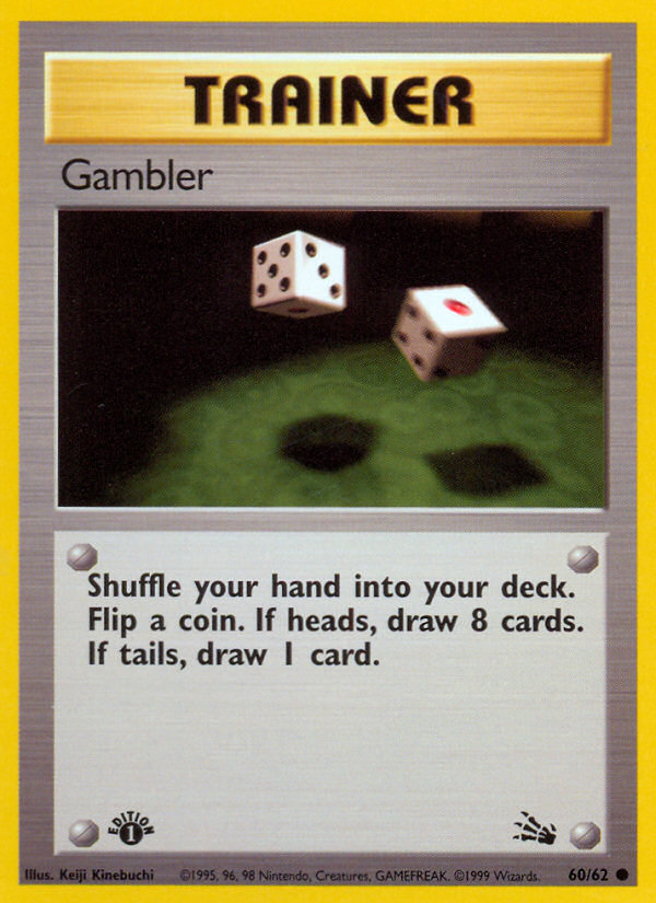 Gambler (60/62) [Fossil 1st Edition] | Deep Dive Games St. Marys