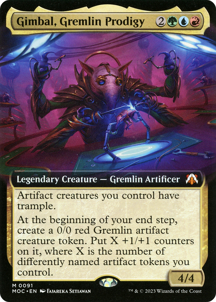 Gimbal, Gremlin Prodigy (Extended Art) [March of the Machine Commander] | Deep Dive Games St. Marys