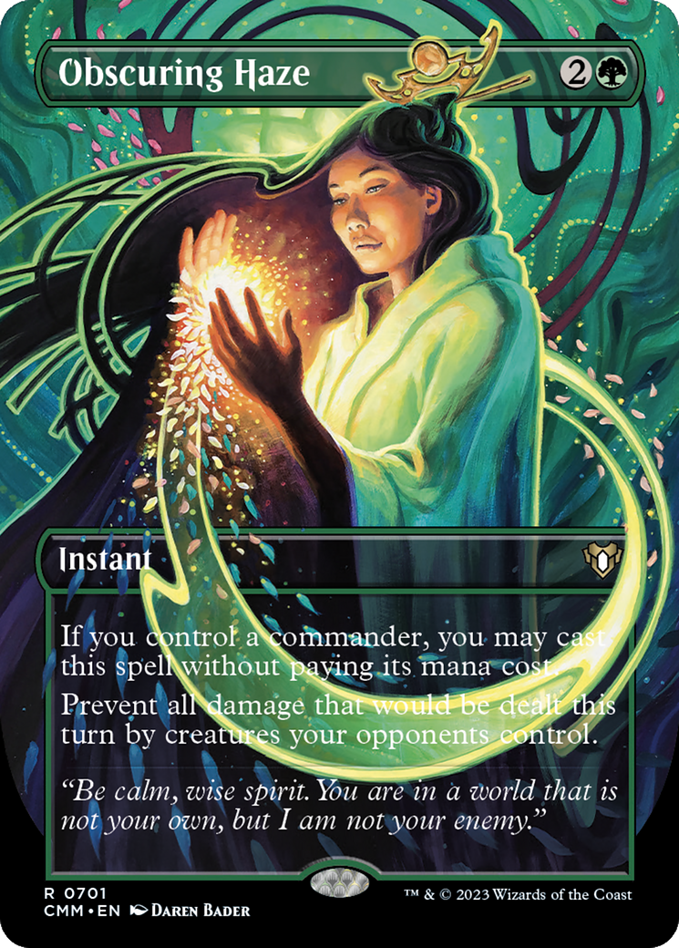 Obscuring Haze (Borderless Alternate Art) [Commander Masters] | Deep Dive Games St. Marys