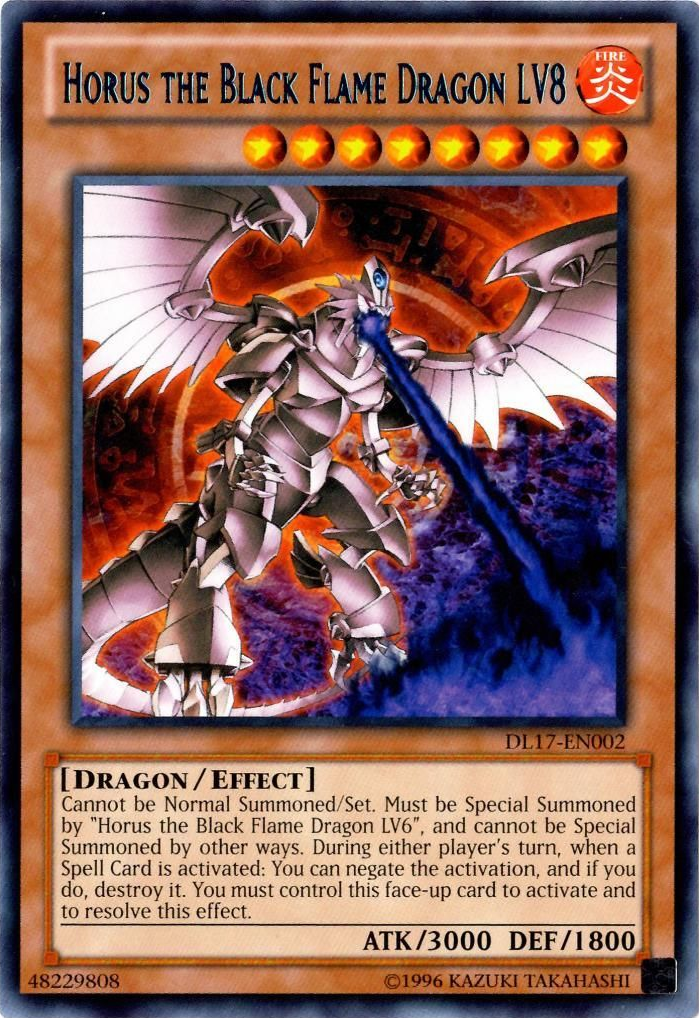 Horus the Black Flame Dragon LV8 (Blue) [DL17-EN002] Rare | Deep Dive Games St. Marys