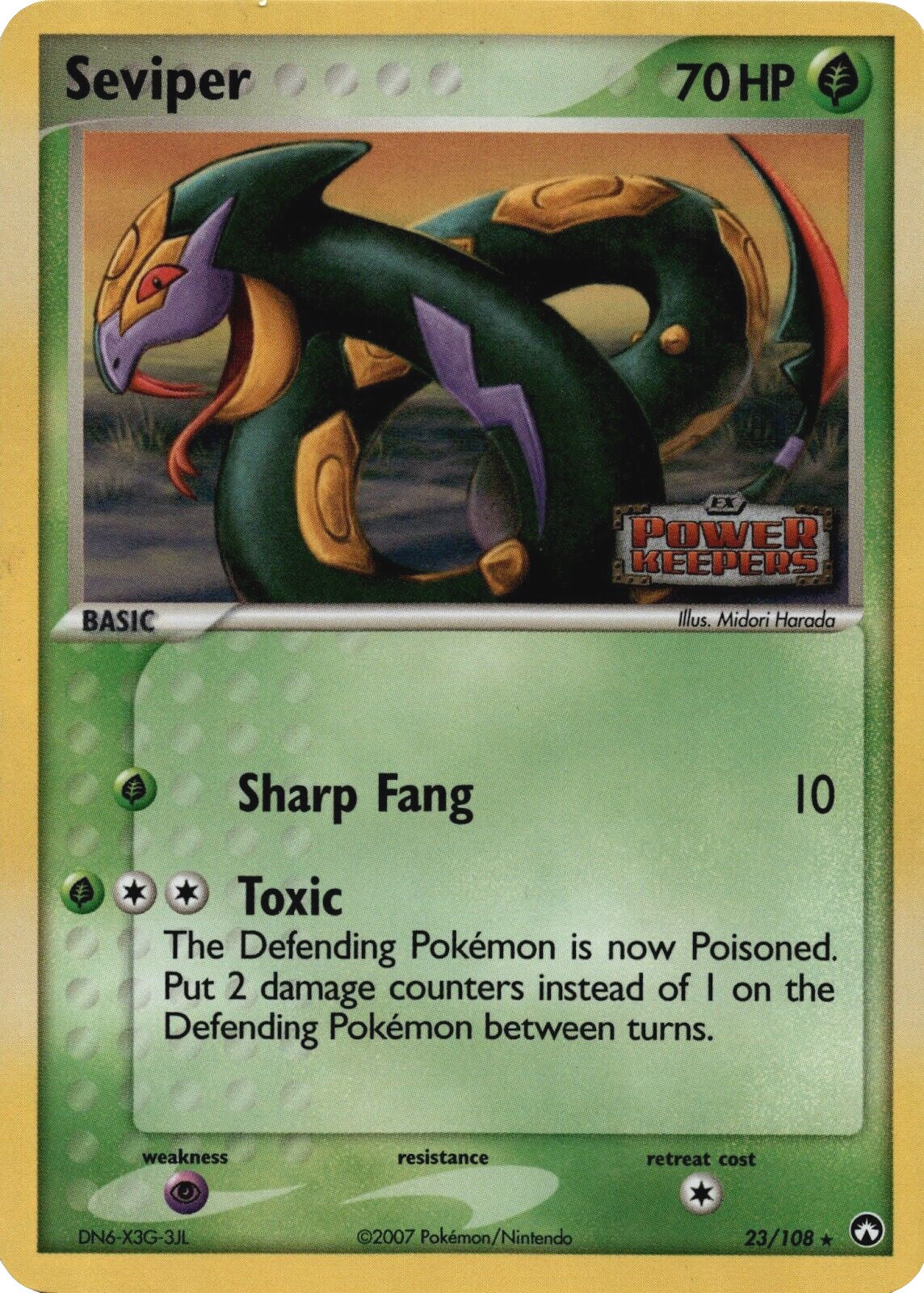 Seviper (23/108) (Stamped) [EX: Power Keepers] | Deep Dive Games St. Marys