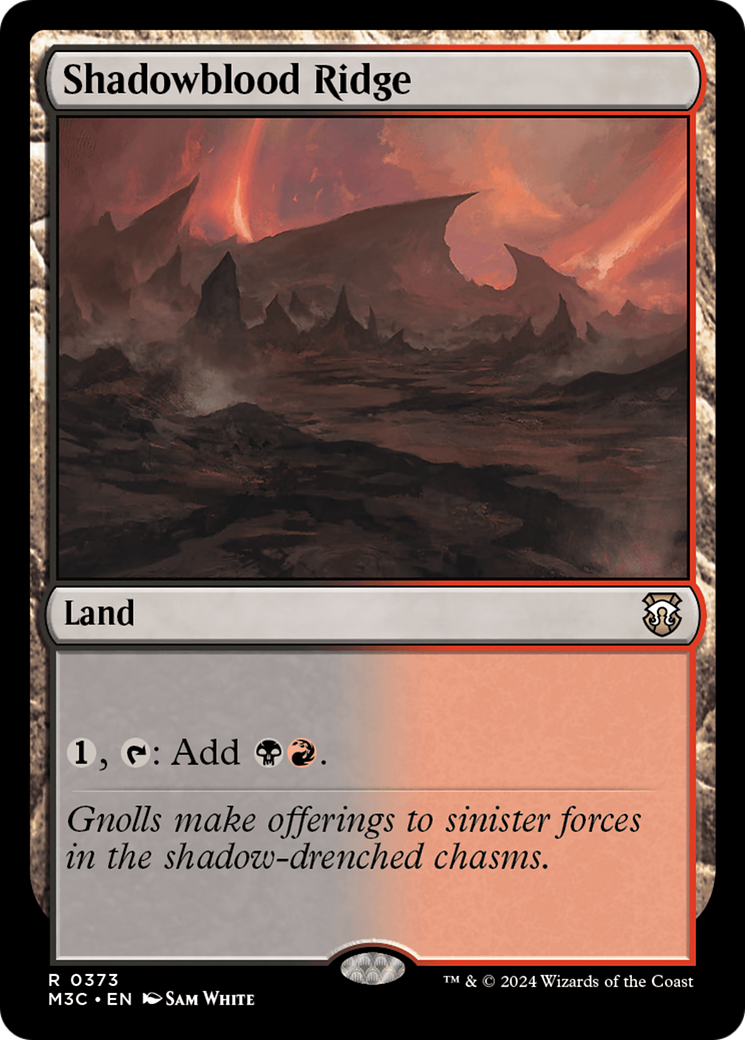 Shadowblood Ridge (Ripple Foil) [Modern Horizons 3 Commander] | Deep Dive Games St. Marys