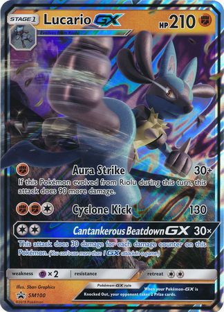 Lucario GX (SM100) (Jumbo Card) [Sun & Moon: Black Star Promos] | Deep Dive Games St. Marys