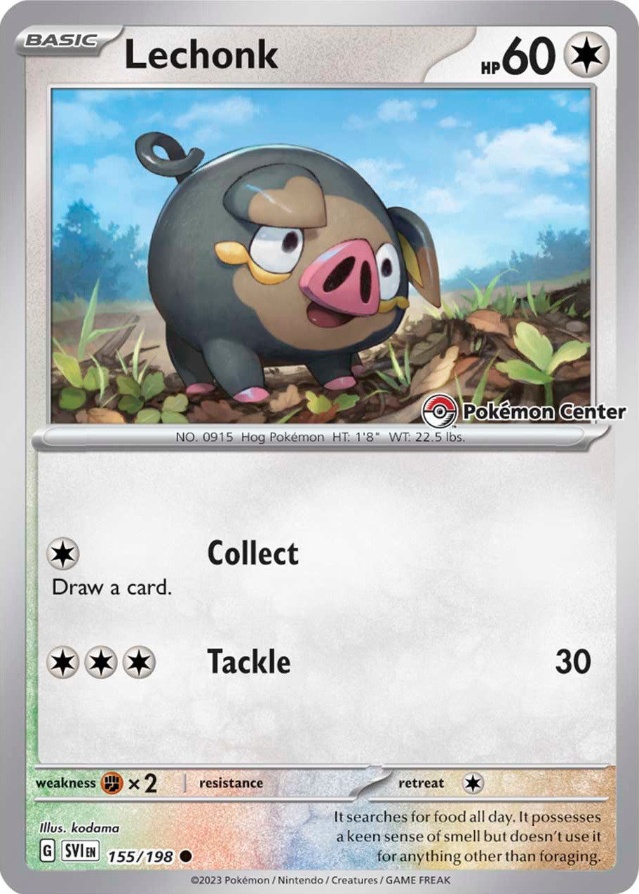 Lechonk (155/198) (Pokemon Center Exclusive) [Scarlet & Violet: Base Set] | Deep Dive Games St. Marys