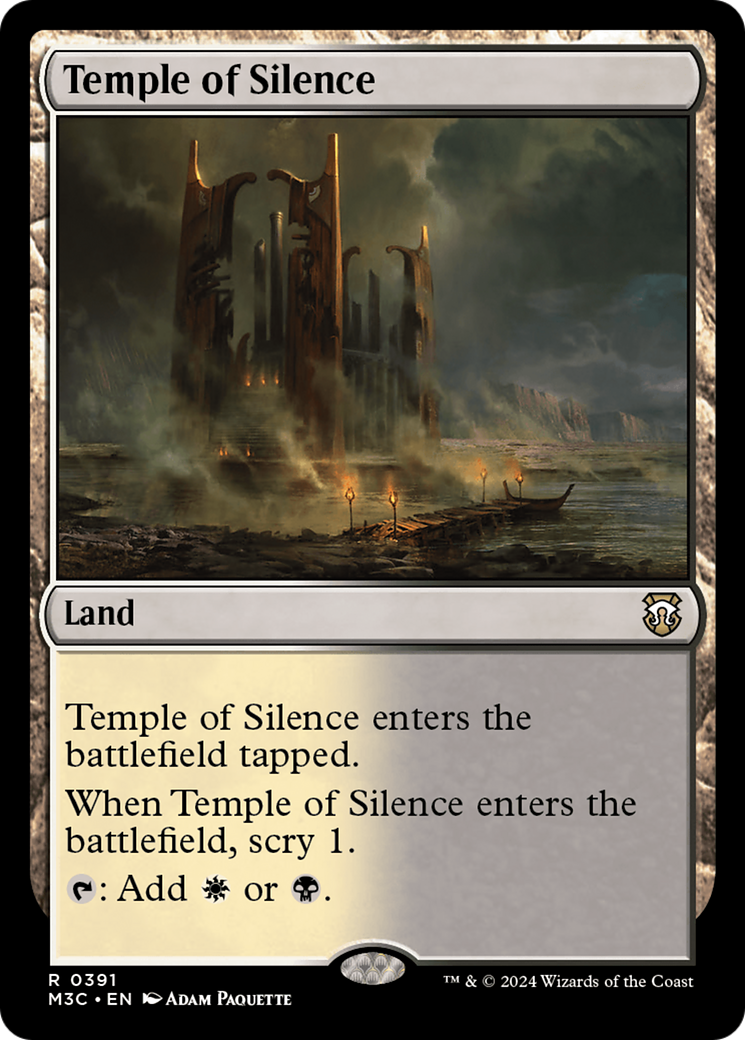 Temple of Silence (Ripple Foil) [Modern Horizons 3 Commander] | Deep Dive Games St. Marys