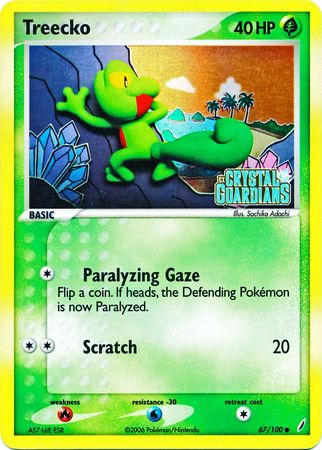 Treecko (67/100) (Stamped) [EX: Crystal Guardians] | Deep Dive Games St. Marys