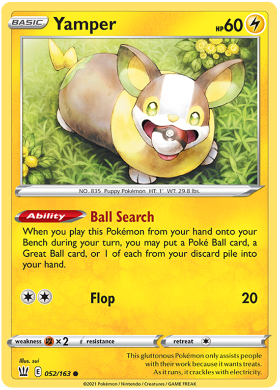 Yamper (052/163) [Sword & Shield: Battle Styles] | Deep Dive Games St. Marys