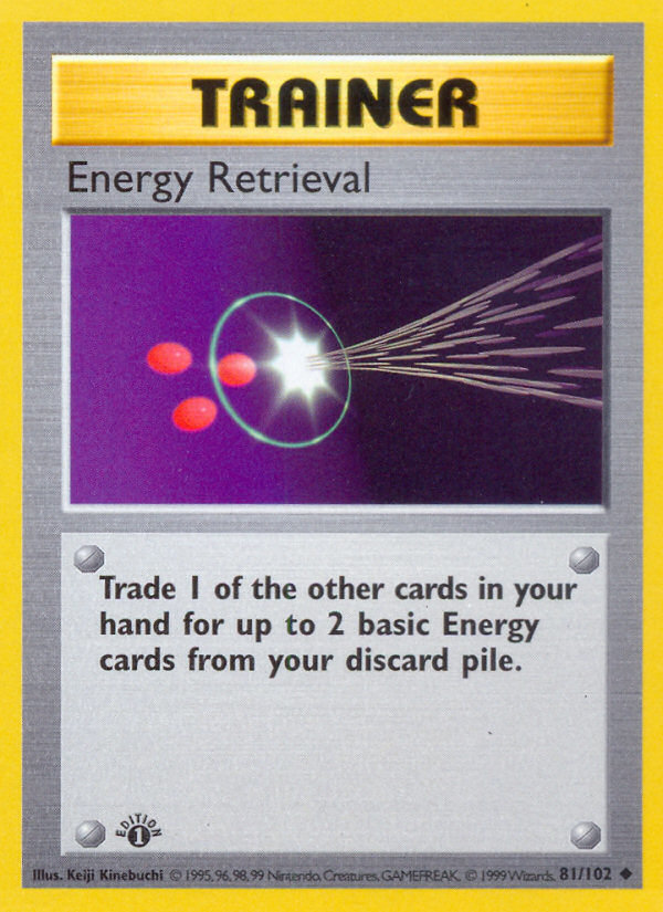 Energy Retrieval (81/102) (Shadowless) [Base Set 1st Edition] | Deep Dive Games St. Marys