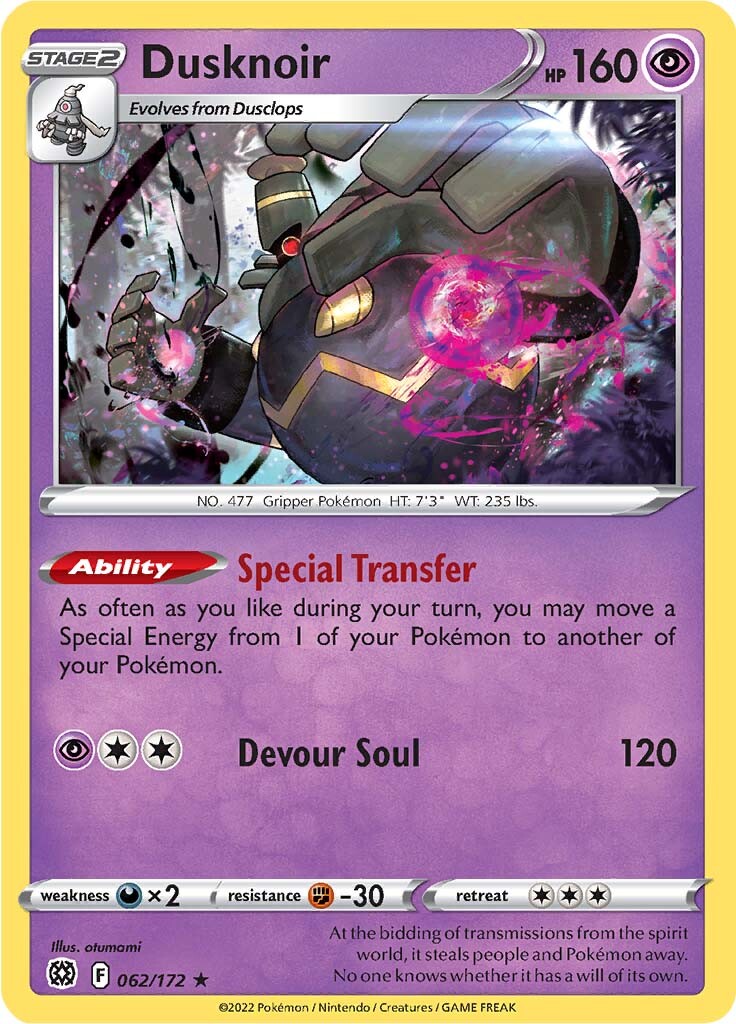 Dusknoir (062/172) [Sword & Shield: Brilliant Stars] | Deep Dive Games St. Marys