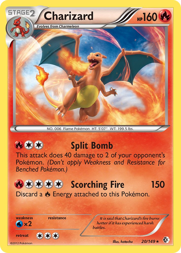 Charizard (20/149) (Cosmos Holo) (Blister Exclusive) [Black & White: Boundaries Crossed] | Deep Dive Games St. Marys