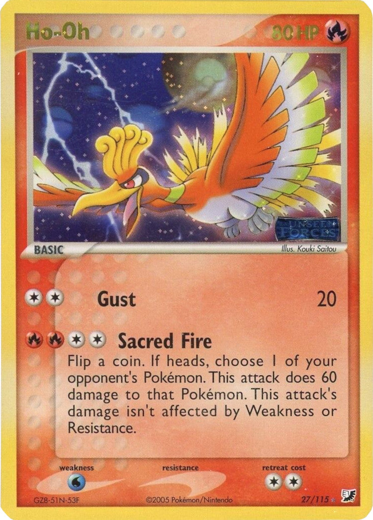 Ho-Oh (27/115) (Stamped) [EX: Unseen Forces] | Deep Dive Games St. Marys