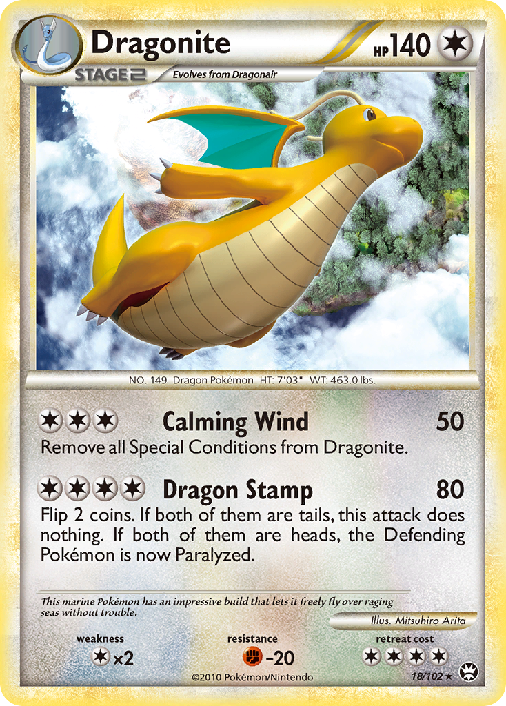 Dragonite (18/102) [HeartGold & SoulSilver: Triumphant] | Deep Dive Games St. Marys