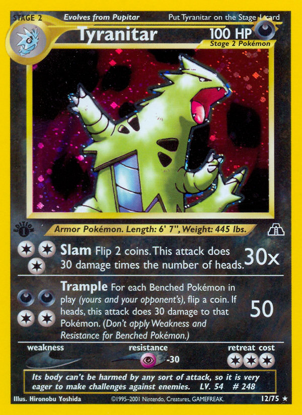 Tyranitar (12/75) [Neo Discovery 1st Edition] | Deep Dive Games St. Marys