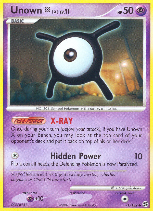 Unown X (71/132) [Diamond & Pearl: Secret Wonders] | Deep Dive Games St. Marys