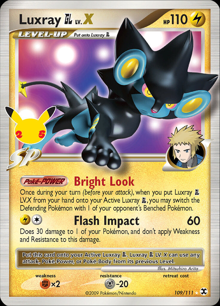 Luxray GL LV.X (109/111) [Celebrations: 25th Anniversary - Classic Collection] | Deep Dive Games St. Marys