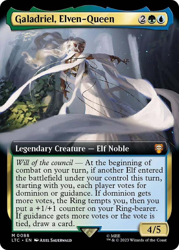 Galadriel, Elven-Queen (Extended Art) [The Lord of the Rings: Tales of Middle-Earth Commander] | Deep Dive Games St. Marys