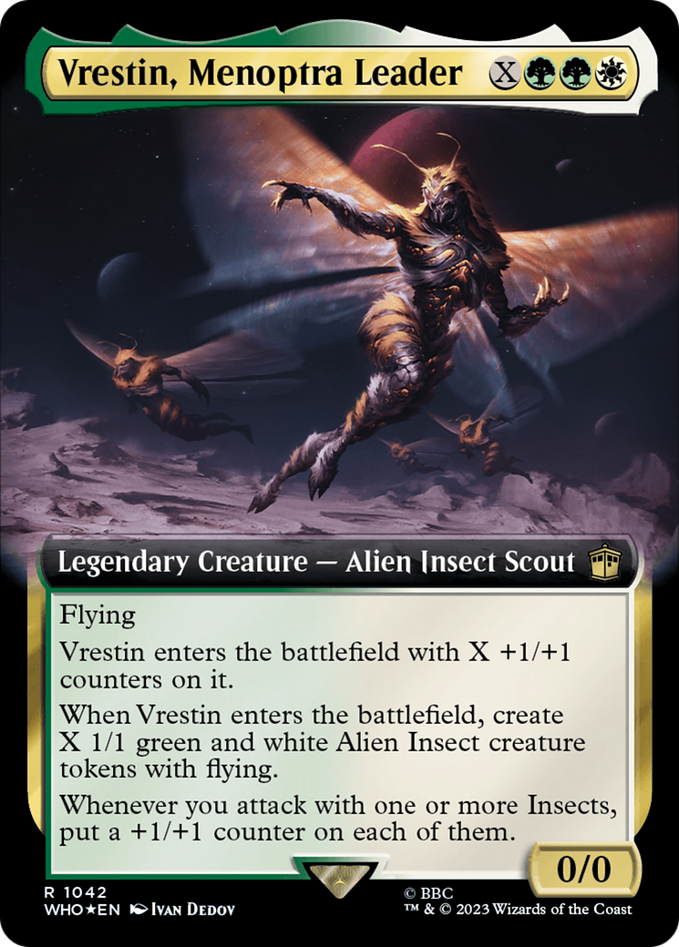 Vrestin, Menoptra Leader (Extended Art) (Surge Foil) [Doctor Who] | Deep Dive Games St. Marys