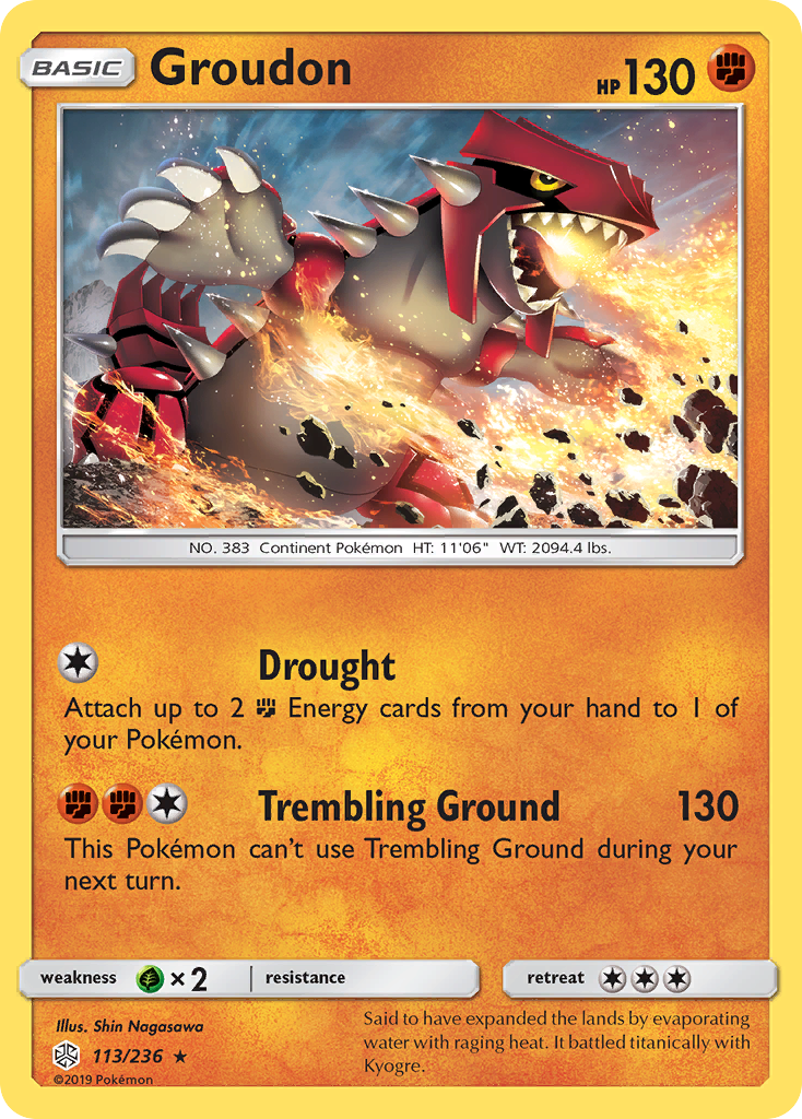 Groudon (113/236) [Sun & Moon: Cosmic Eclipse] | Deep Dive Games St. Marys