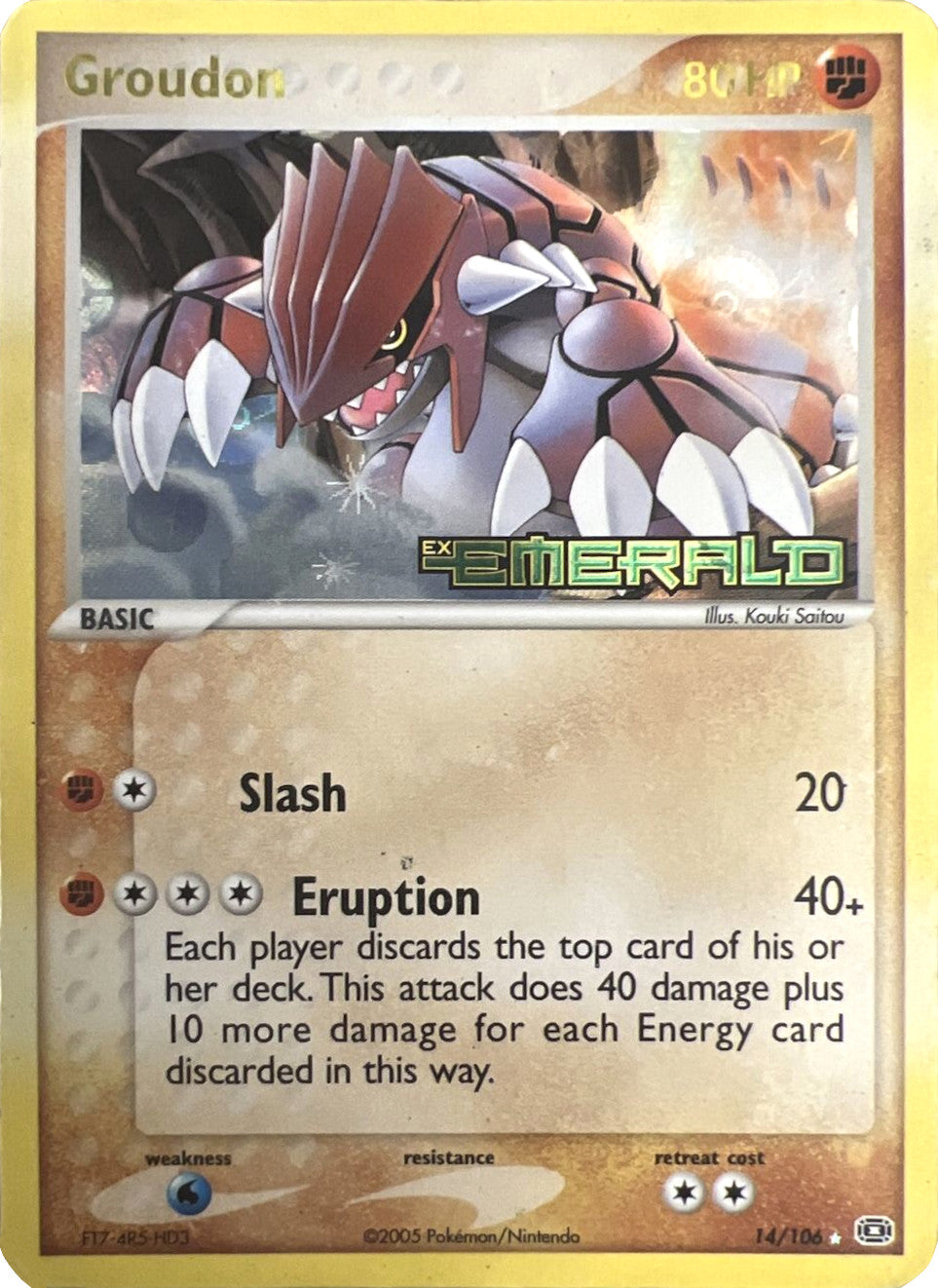 Groudon (14/106) (Stamped) [EX: Emerald] | Deep Dive Games St. Marys