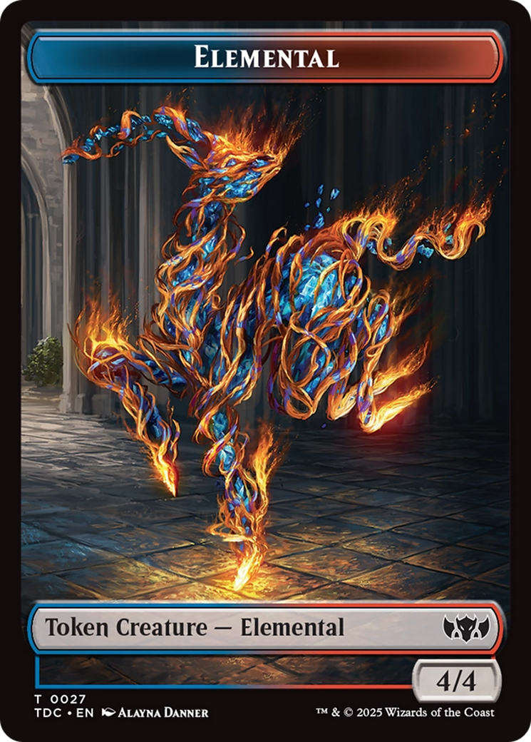 Elemental (0027) // Monk Double-Sided Token [Tarkir: Dragonstorm Commander Tokens] | Deep Dive Games St. Marys