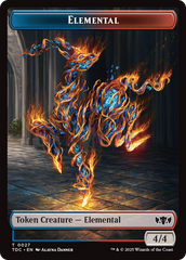 Elemental (0027) // Monk Double-Sided Token [Tarkir: Dragonstorm Commander Tokens] | Deep Dive Games St. Marys