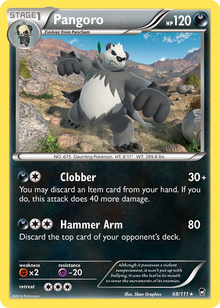 Pangoro (68/111) (Theme Deck Exclusive) [XY: Furious Fists] | Deep Dive Games St. Marys