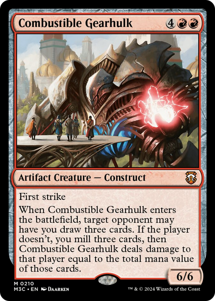 Combustible Gearhulk [Modern Horizons 3 Commander] | Deep Dive Games St. Marys