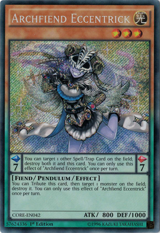 Archfiend Eccentrick [CORE-EN042] Secret Rare | Deep Dive Games St. Marys