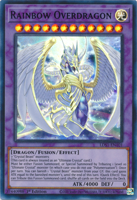 Rainbow Overdragon (Blue) [LDS1-EN101] Ultra Rare | Deep Dive Games St. Marys