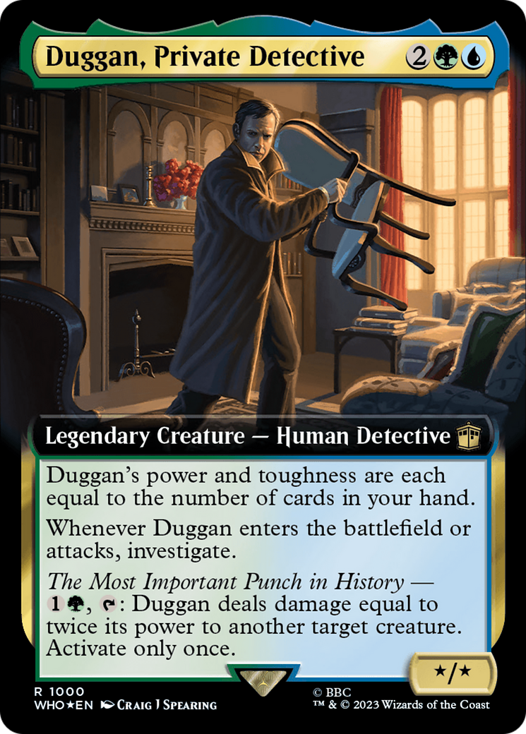 Duggan, Private Detective (Extended Art) (Surge Foil) [Doctor Who] | Deep Dive Games St. Marys