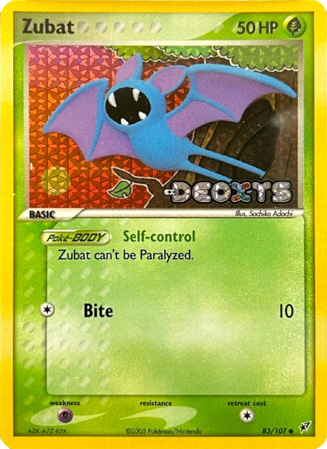 Zubat (83/107) (Stamped) [EX: Deoxys] | Deep Dive Games St. Marys