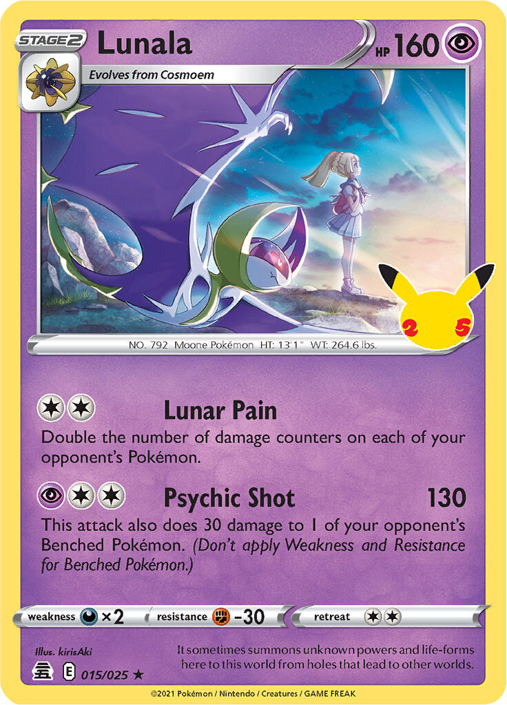 Lunala (015/025) [Celebrations: 25th Anniversary] | Deep Dive Games St. Marys