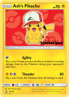 Ash's Pikachu (SM109) [Sun & Moon: Black Star Promos] | Deep Dive Games St. Marys