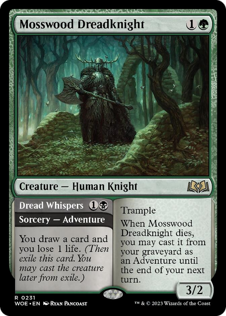 Mosswood Dreadknight // Dread Whispers [Wilds of Eldraine] | Deep Dive Games St. Marys