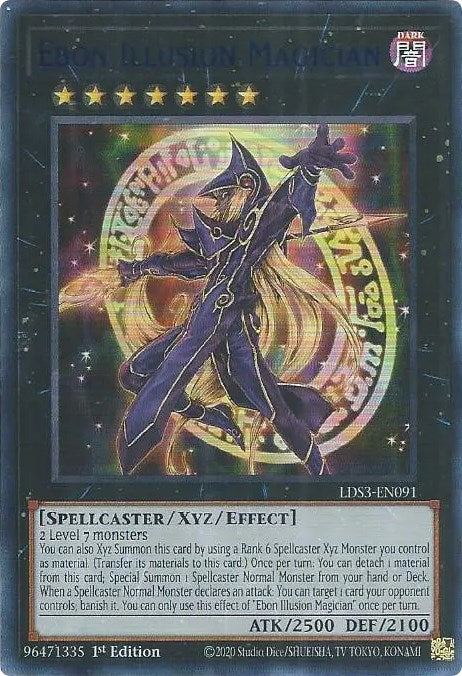 Ebon Illusion Magician (Blue) [LDS3-EN091] Ultra Rare | Deep Dive Games St. Marys