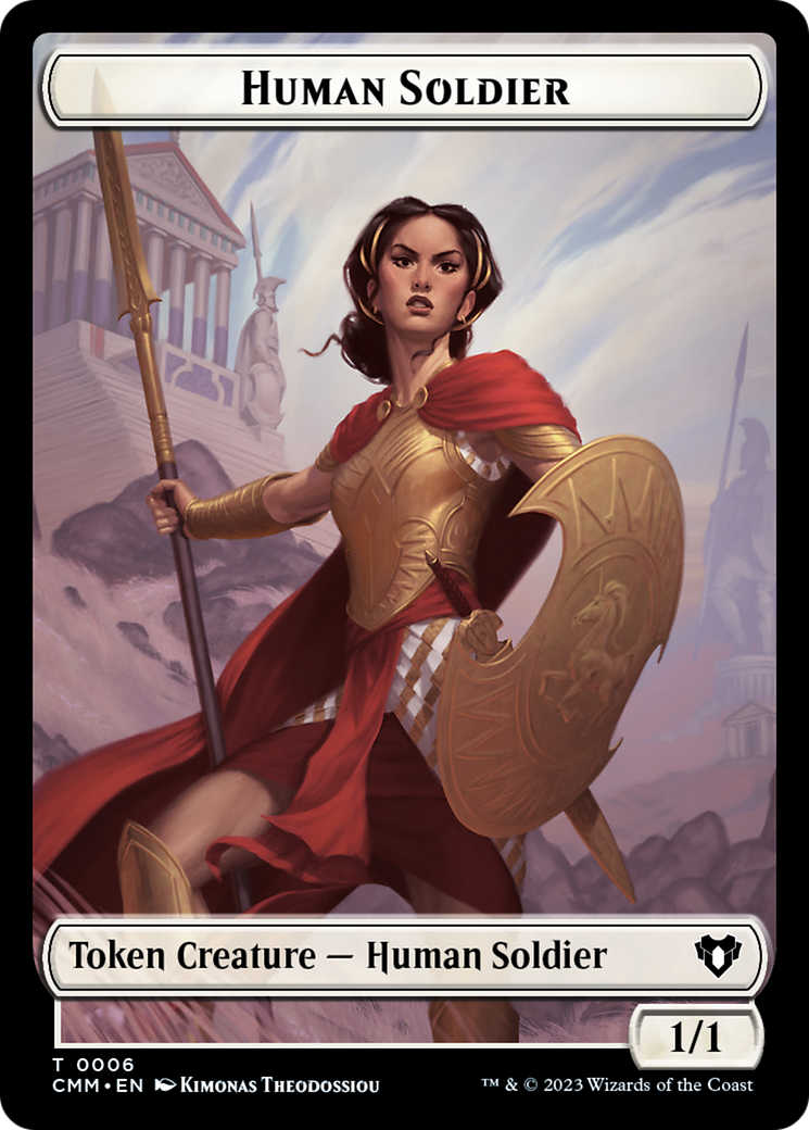 Human Soldier Token [Commander Masters Tokens] | Deep Dive Games St. Marys