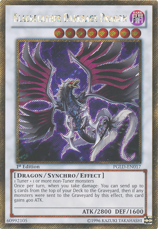 Blackfeather Darkrage Dragon [PGLD-EN017] Gold Secret Rare | Deep Dive Games St. Marys