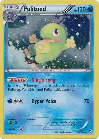 Politoed (18/111) (Cosmos Holo) [XY: Furious Fists] | Deep Dive Games St. Marys