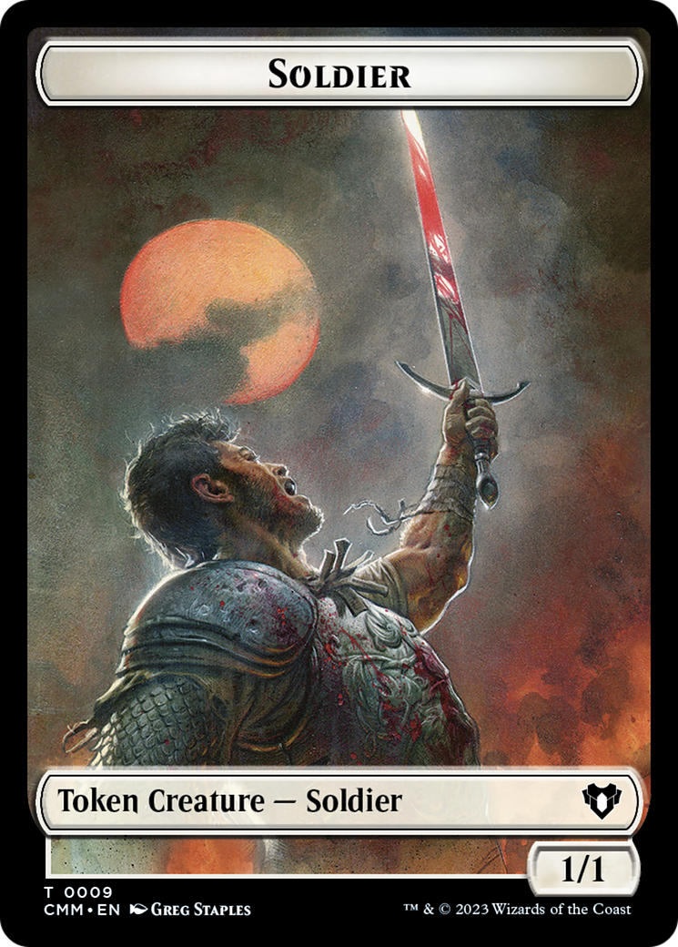 Soldier // Elephant Double-Sided Token [Commander Masters Tokens] | Deep Dive Games St. Marys