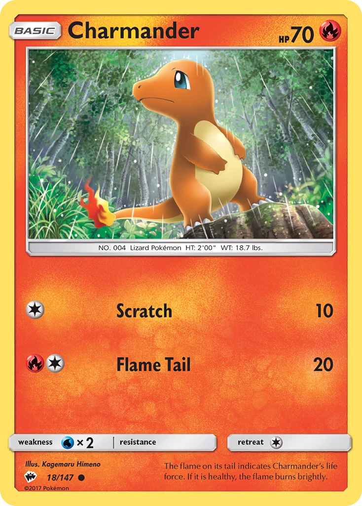 Charmander (18/147) [Sun & Moon: Burning Shadows] | Deep Dive Games St. Marys