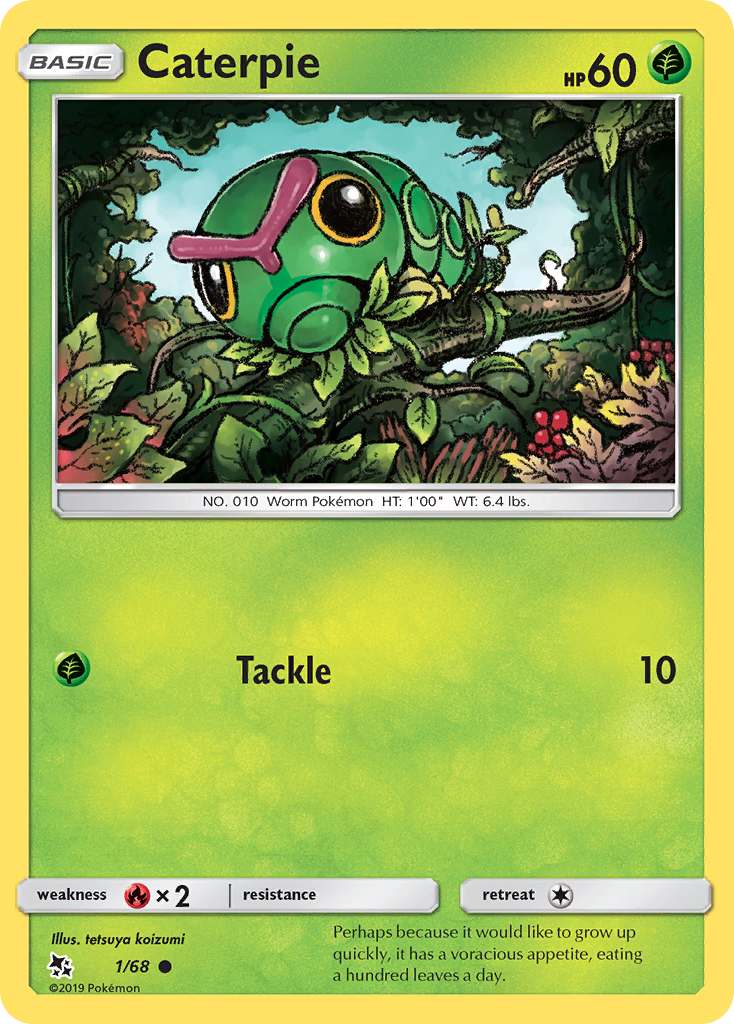 Caterpie (1/68) [Sun & Moon: Hidden Fates] | Deep Dive Games St. Marys