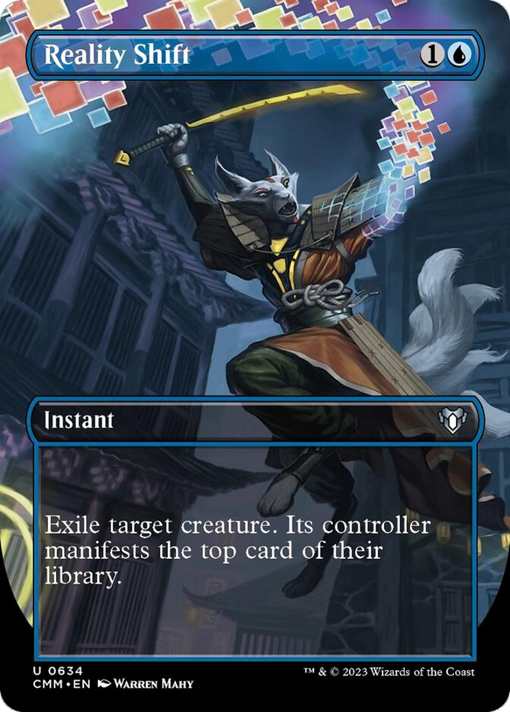 Reality Shift (Borderless Alternate Art) [Commander Masters] | Deep Dive Games St. Marys
