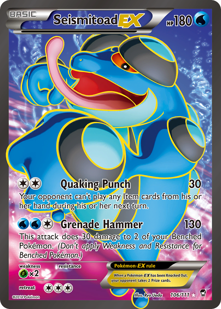 Seismitoad EX (106/111) [XY: Furious Fists] | Deep Dive Games St. Marys