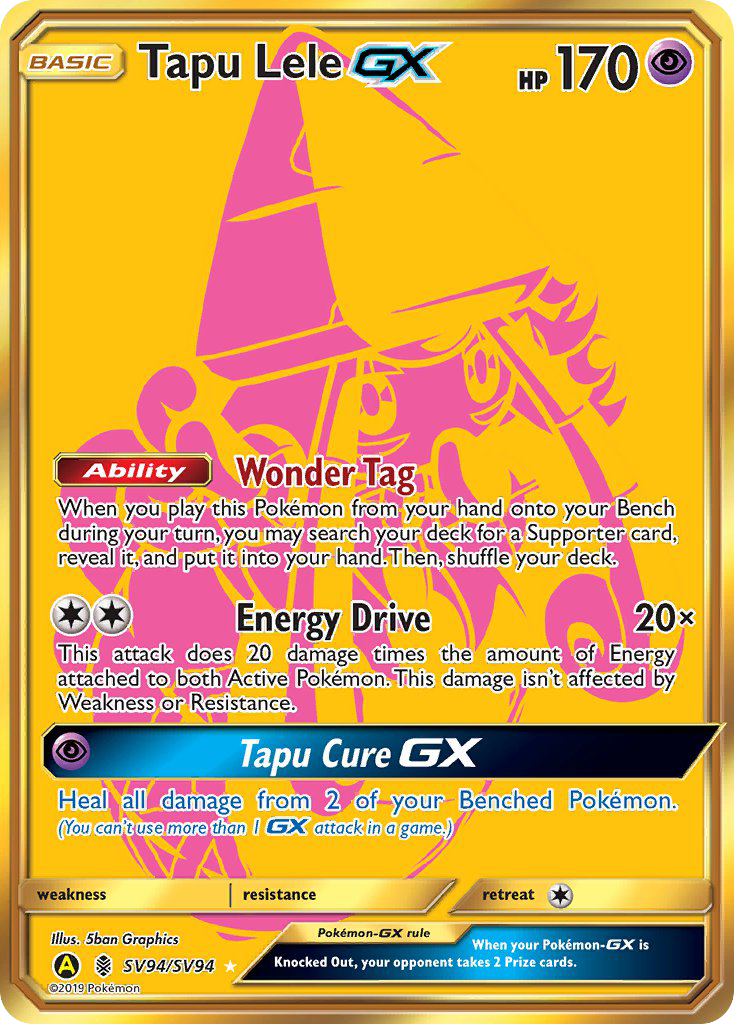 Tapu Lele GX (SV94/SV94) [Sun & Moon: Hidden Fates - Shiny Vault] | Deep Dive Games St. Marys