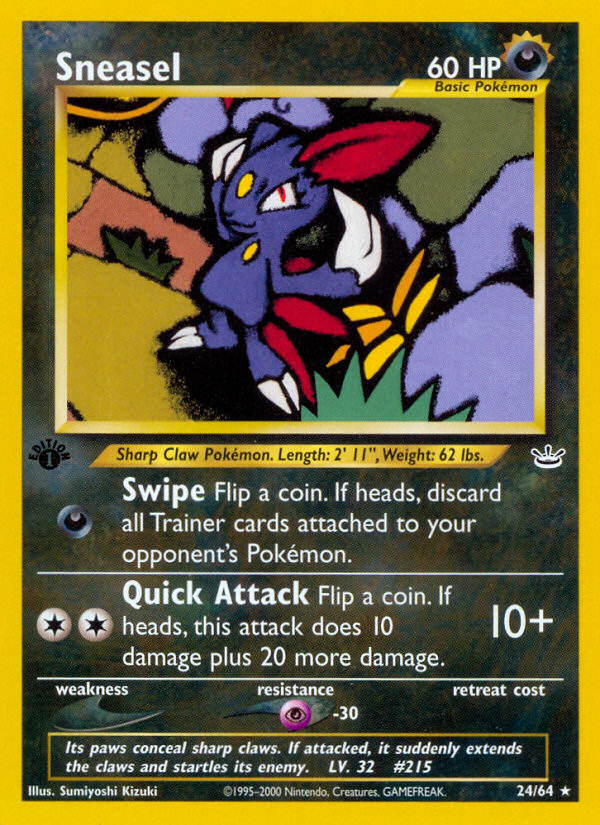 Sneasel (24/64) [Neo Revelation 1st Edition] | Deep Dive Games St. Marys