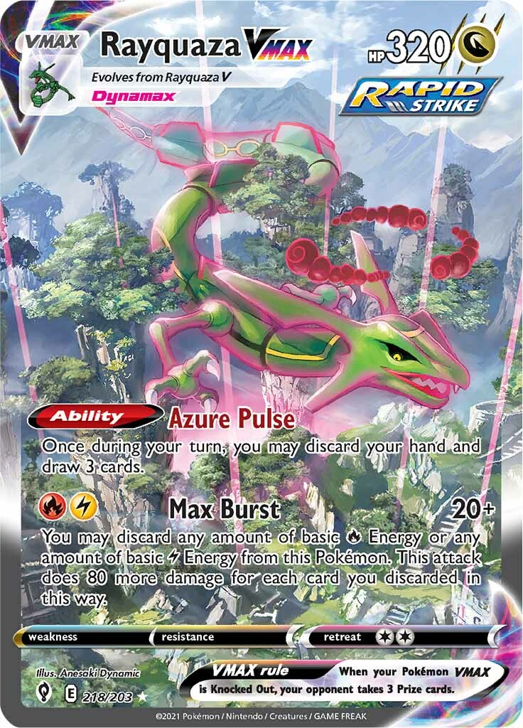 Rayquaza VMAX (218/203) [Sword & Shield: Evolving Skies] | Deep Dive Games St. Marys