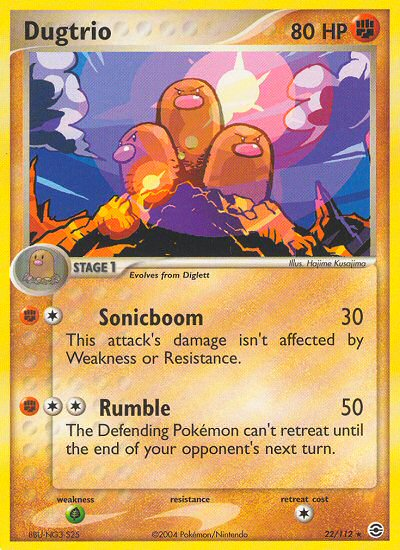 Dugtrio (22/112) [EX: FireRed & LeafGreen] | Deep Dive Games St. Marys