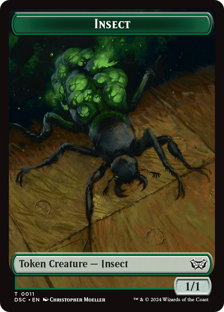 Insect (0011) // Shapeshifter Double-Sided Token [Duskmourn: House of Horror Commander Tokens] | Deep Dive Games St. Marys