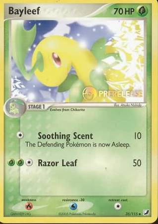 Bayleef (35/115) (Prerelease Promo) [Nintendo: Black Star Promos] | Deep Dive Games St. Marys